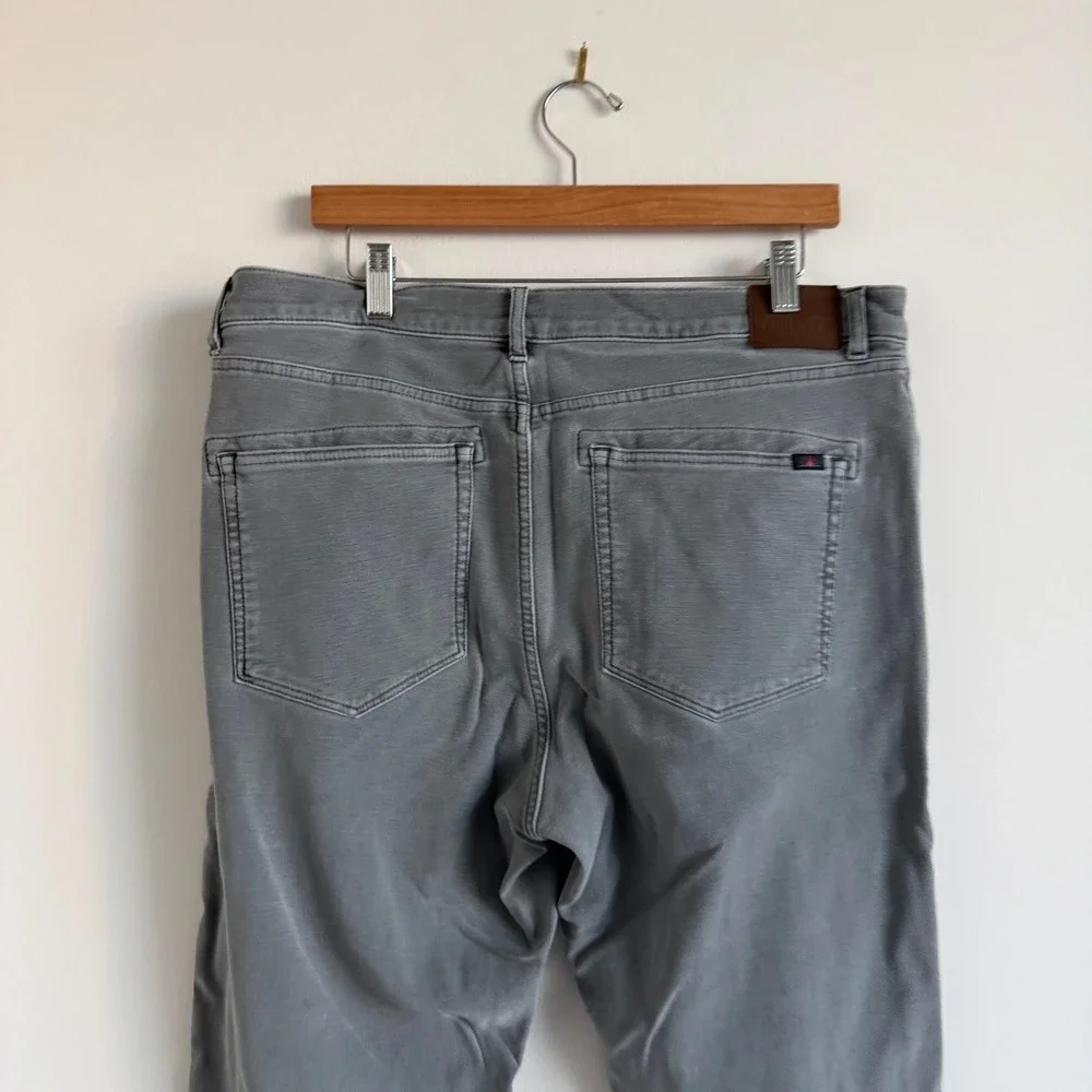 Men's Faherty Stretch Terry 5-Pocket Pants Size 38 in Grey‎